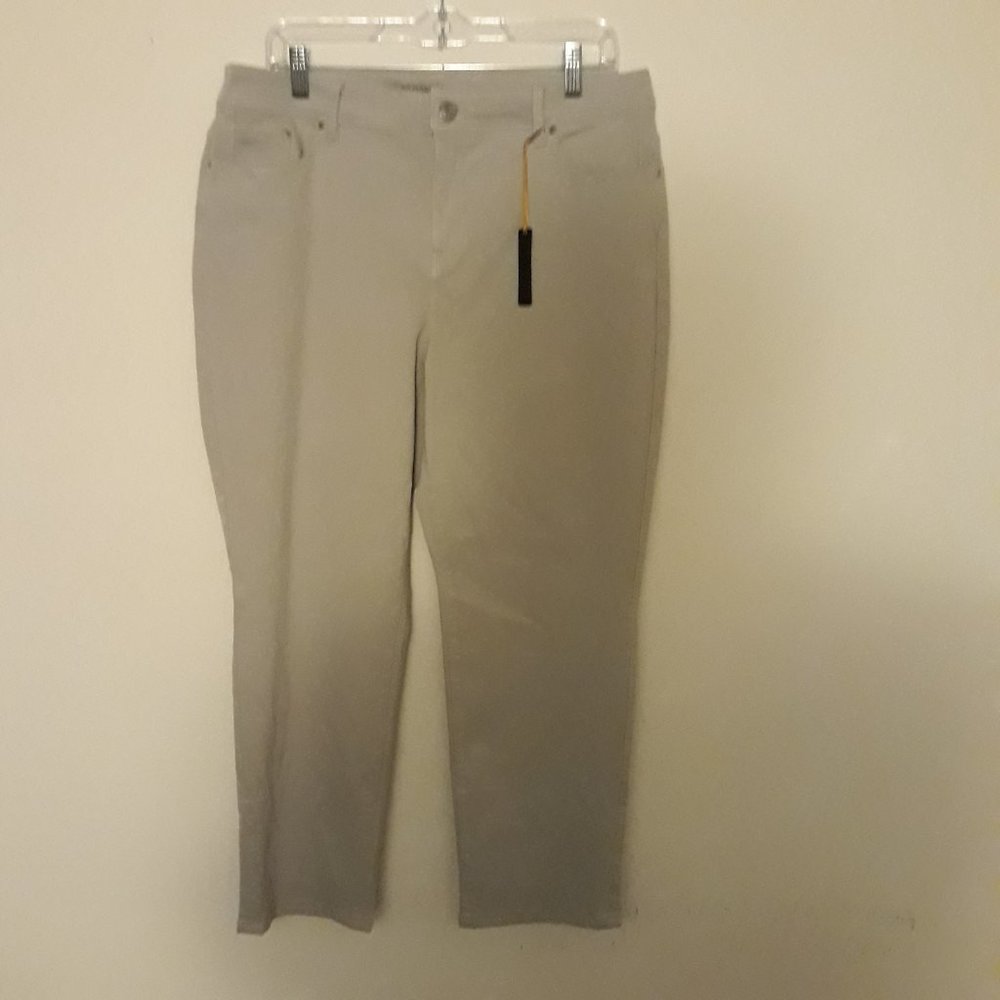 Chico's Women's The So Slimming Girl Friend Crop Khaki Jeans